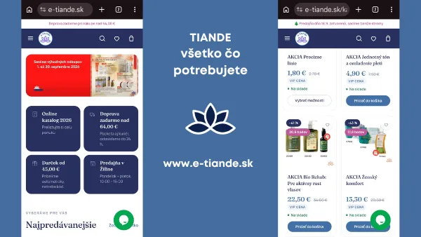 Nový dizajn e-tiande shopu