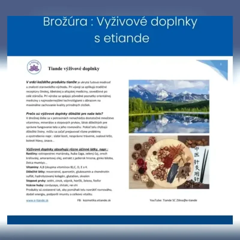On line TianDe doplnky stravy – Kompletná PDF príručka + darček